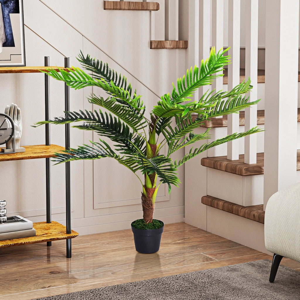 Palma Cycas Artificiale ¨C Minimal ¨C Verde 123cm con Vaso