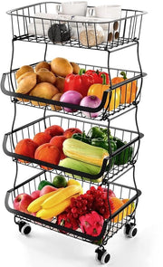 Contenitore a ruote per verdure - 4 livelli - versatile e pratico