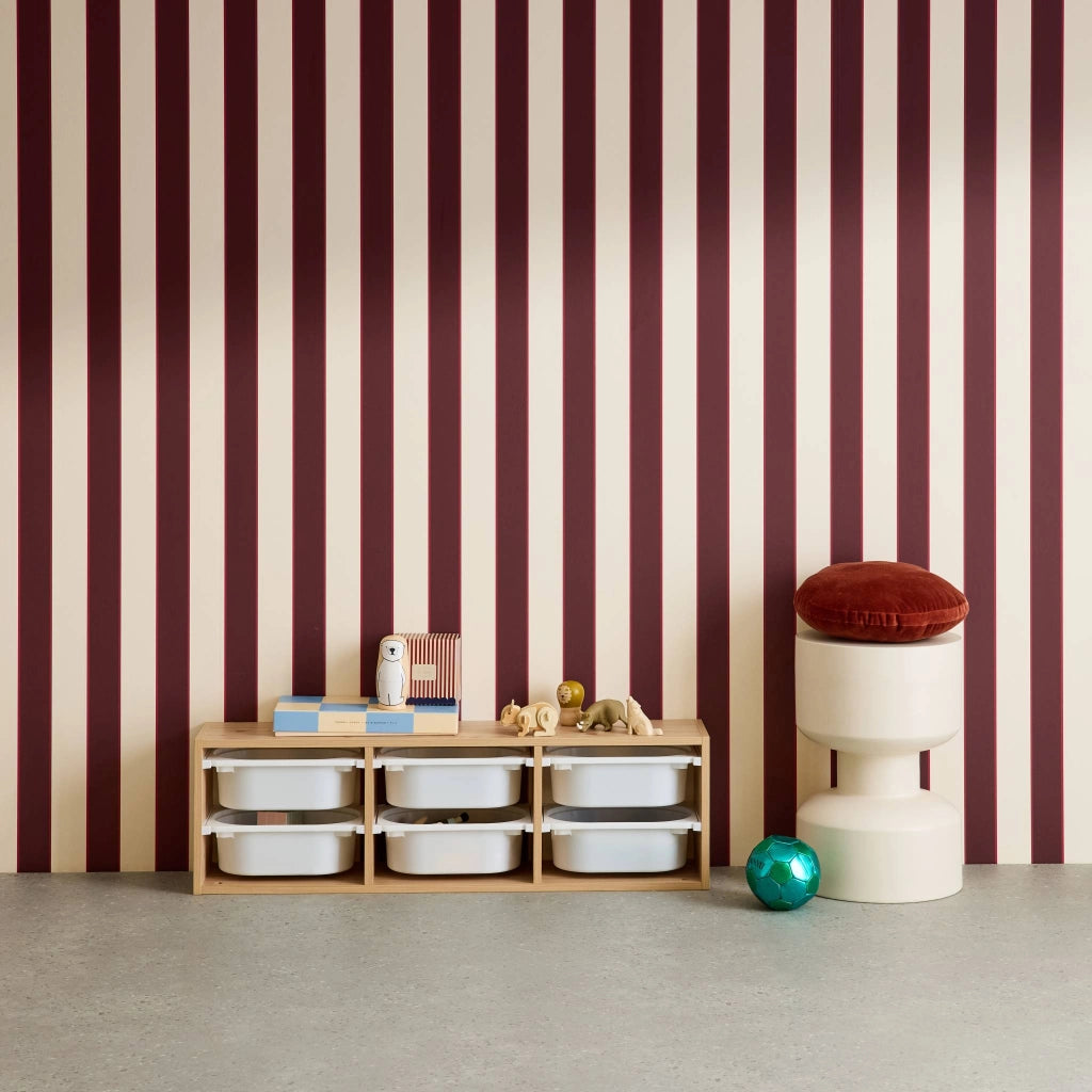 Contenitore per bambini, 6 contenitori, marrone naturale