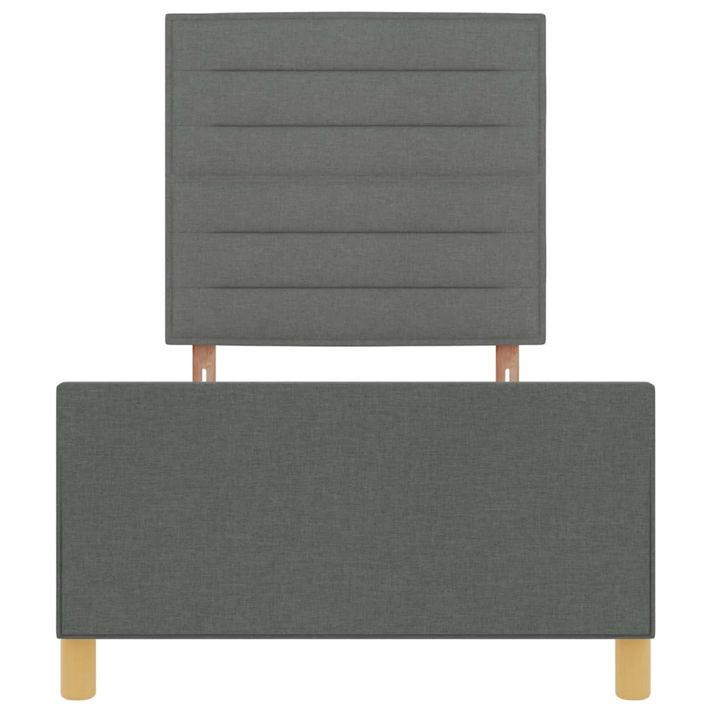 Struttura del letto-Giroletto Grigio scuro 80 x 200 cm Tessuto 406495
