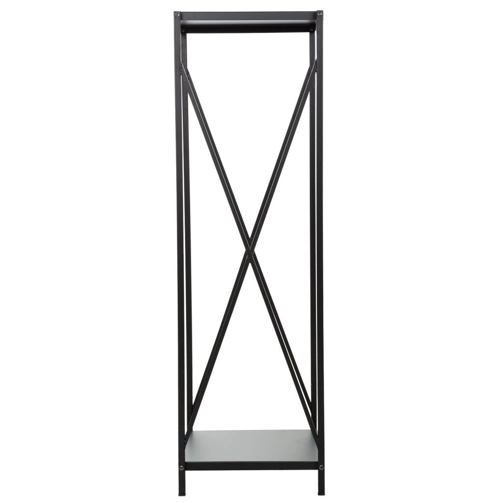 Portalegno in metallo nero 34x34x111h