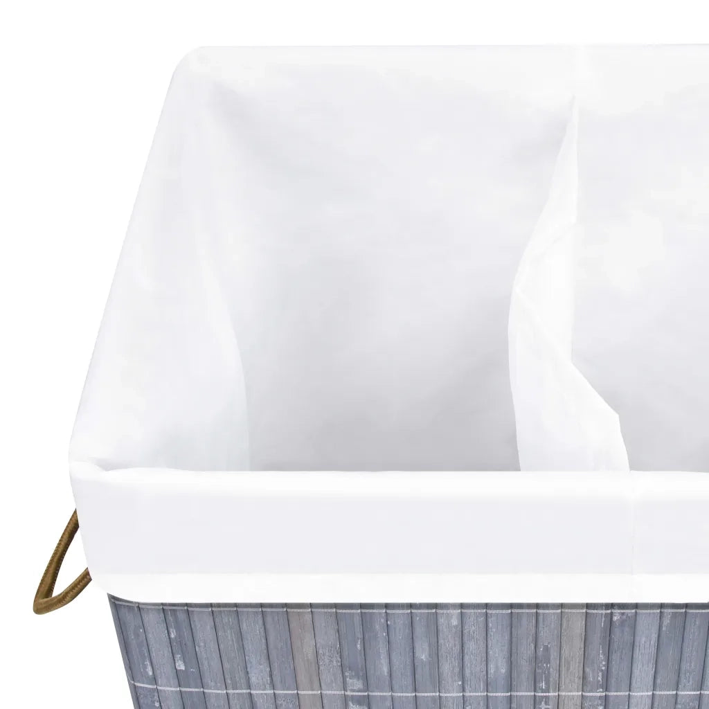 Cesto Portabiancheria in BambÃ¹ Grigio 72 L cod mxl 67782