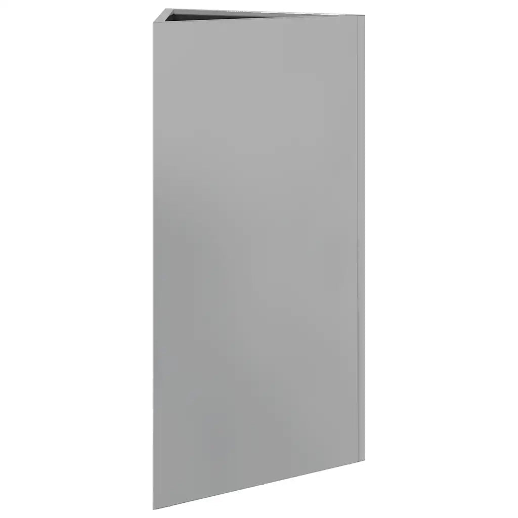 2 pz Fioriere | Cassetta per fiori | Vaso Triangolari 40x34,5x75 cm in Acciaio Zincato