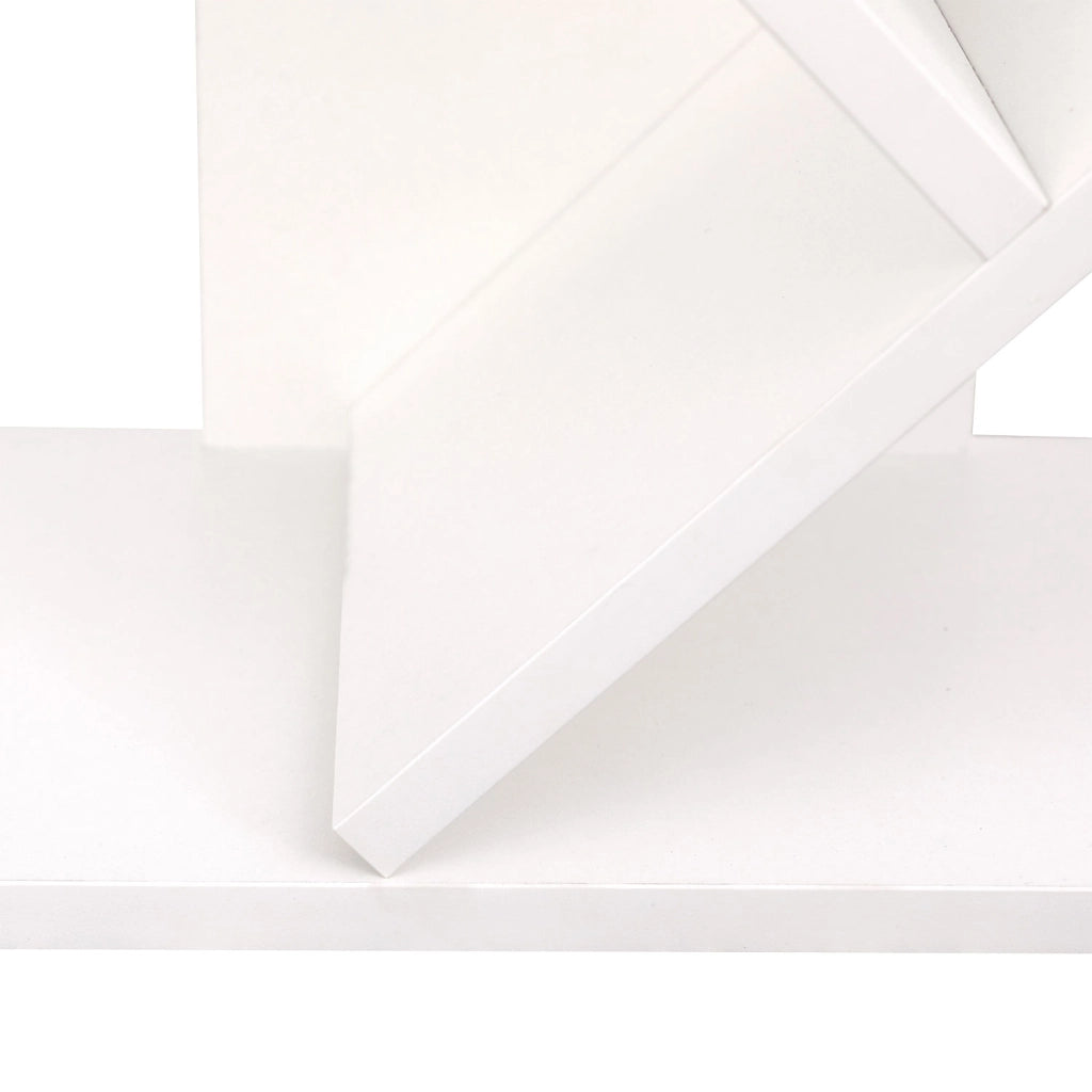 Libreria inclinata a 8 ripiani bianco SIMONE