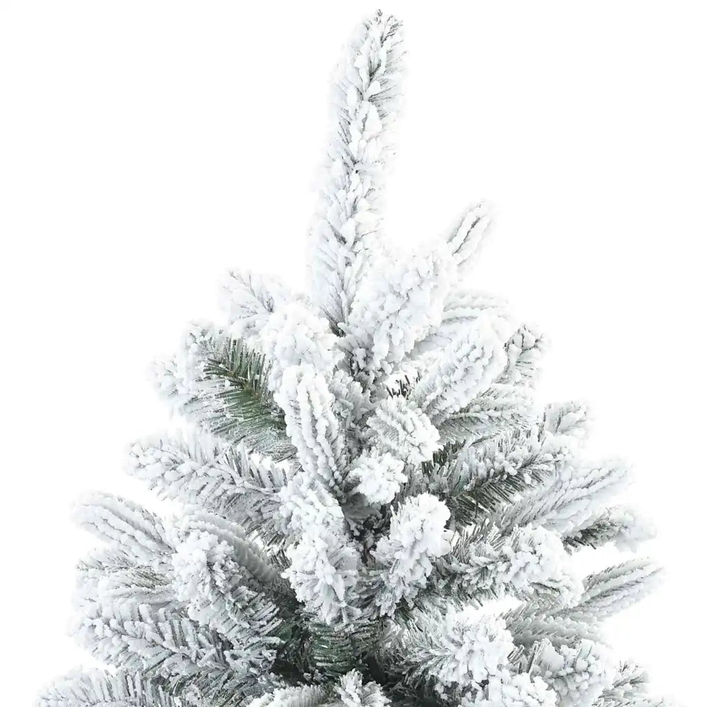 Albero di Natale Artificiale Snodato Foderato di Neve Bianco 42019317