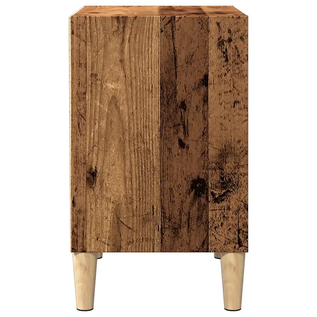 Comodini 2 pz Legno Vecchio 40x30x50 cm in Legno Multistrato 856417
