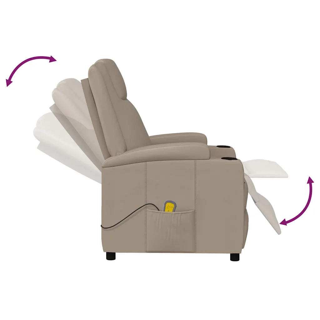 Poltrona Massaggiante Cappuccino in Similpelle 321317