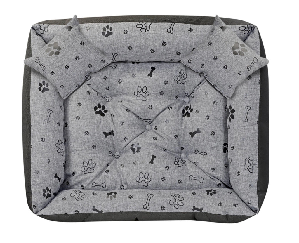 AIO FACTORY 115x95 cm Letto per cani impermeabile Ossa nere