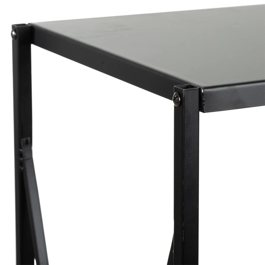 Portalegno in metallo nero 34x34x111h