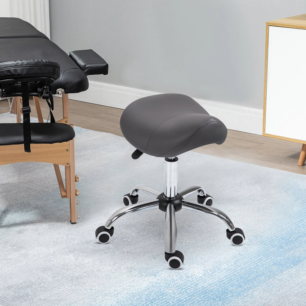 Sgabello Regolabile con Ruote ¨C Minimal ¨C Grigio 52x53x49-61cm