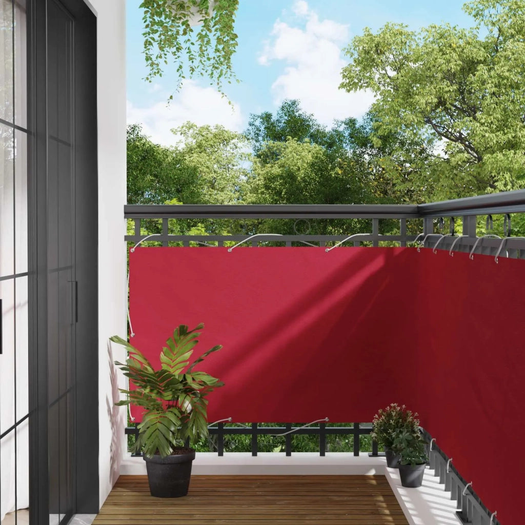 Schermo da balcone Rosso 90 x 200 cm Tessuto Oxford 42030809