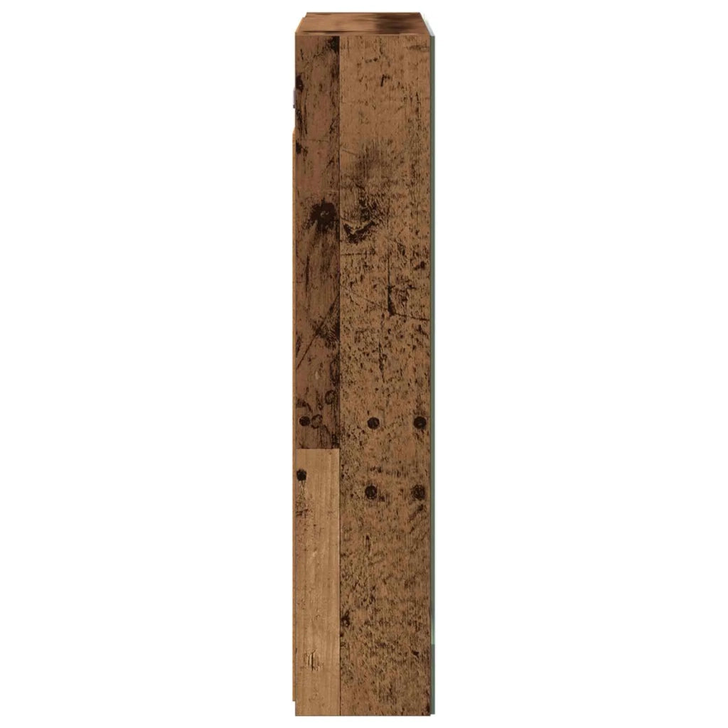 Mobiletto per specchio da Bagno | Armadio da bagno Legno vecchio 60 x 14,5 x 70 cm