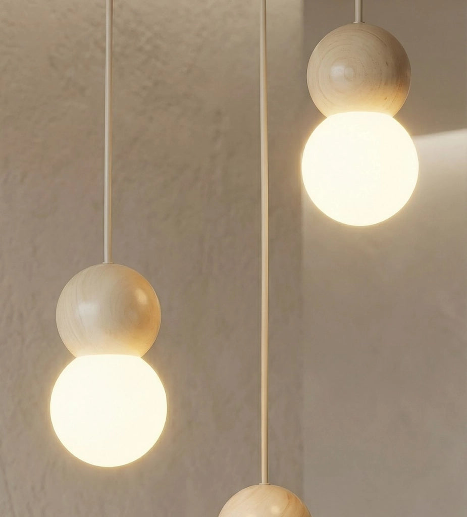 Lampada sospesa LOOP Emibig LED anello beige bianco