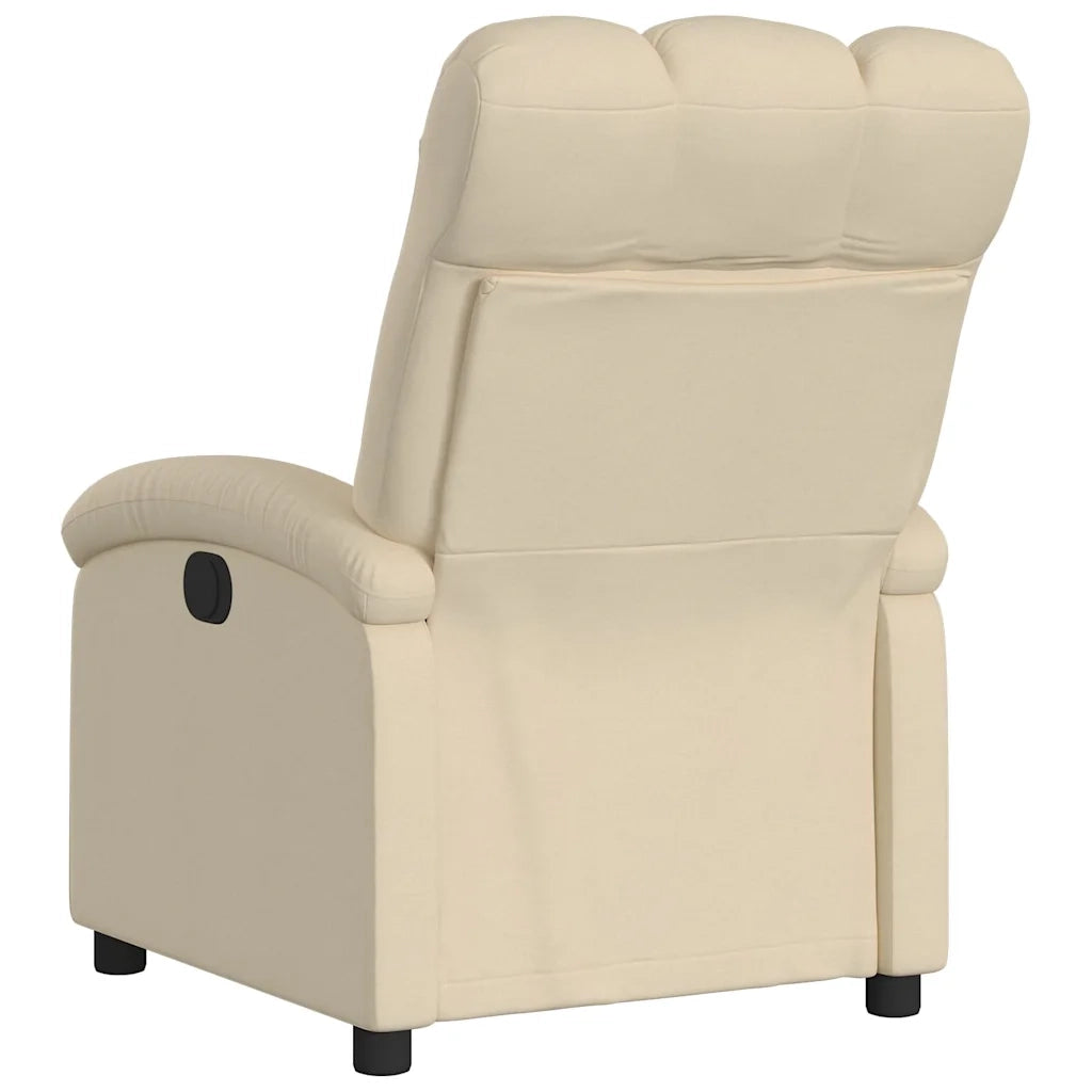 Poltrona reclinabile in tessuto color crema 3205383