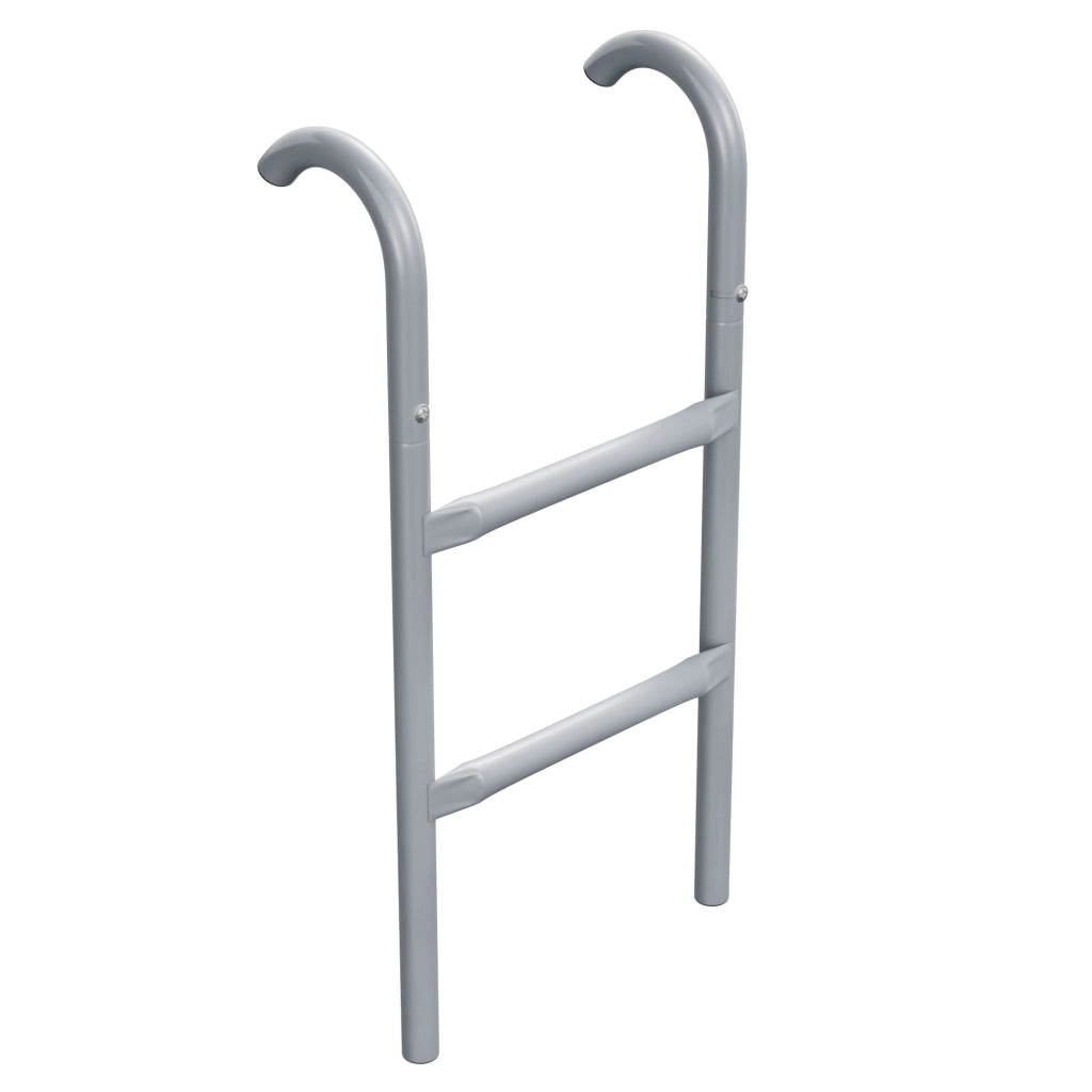 Jumpoo - Scaletta da Appoggio Multiuso 2 Gradini H65 cm per Trampolini Casa Giardino in Ferro Grigio