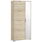 Armadio Scarpiera con Specchio e Cassetti ¨C Minimal ¨C Rovere 82x30x168cm