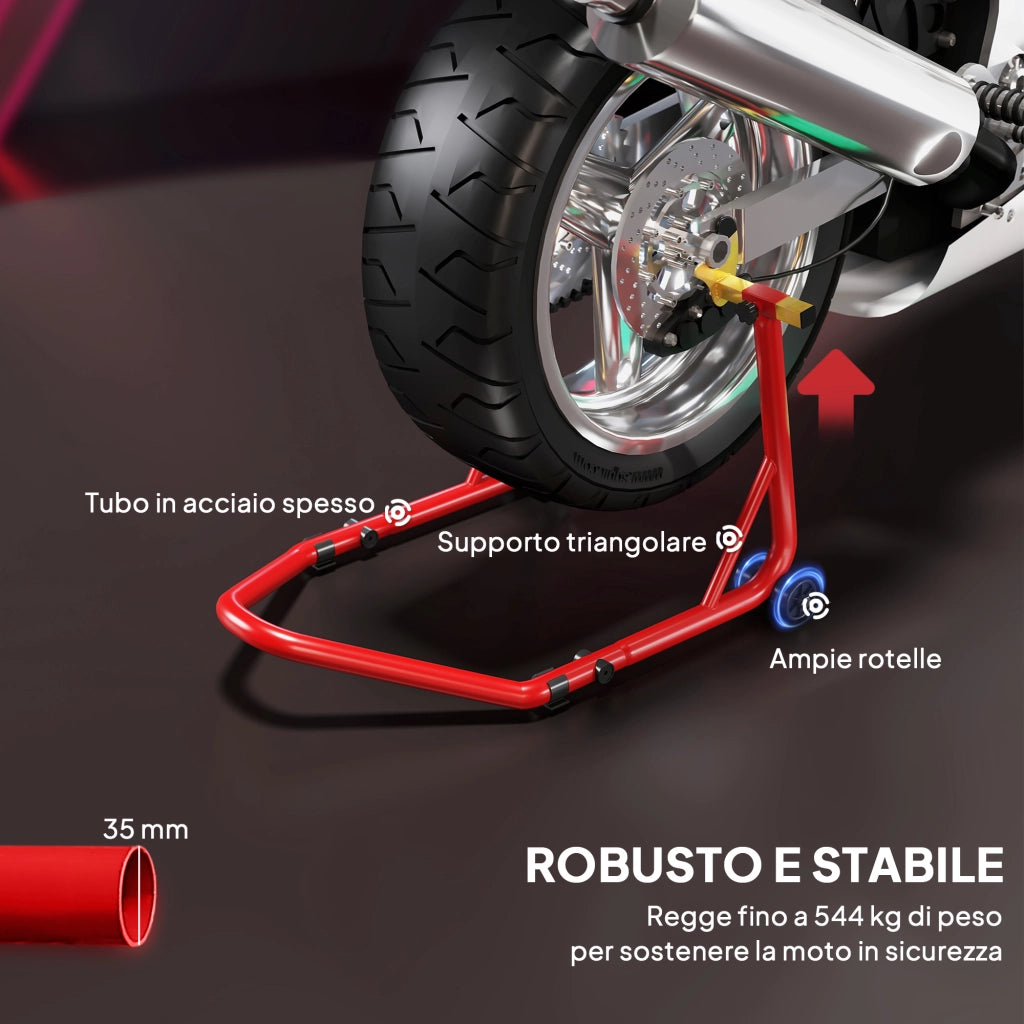 Cavalletto per Moto ¨C Zephmum ¨C Rosso