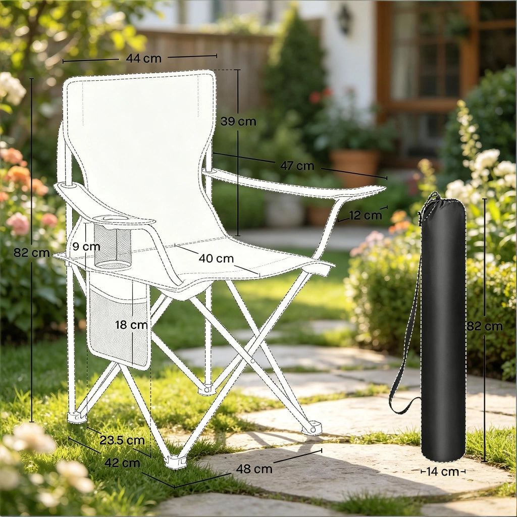 SEDIA DA CAMPEGGIO PIEGHEVOLE Set da 2 pezzi 47x76x80,5 cm Blu navy