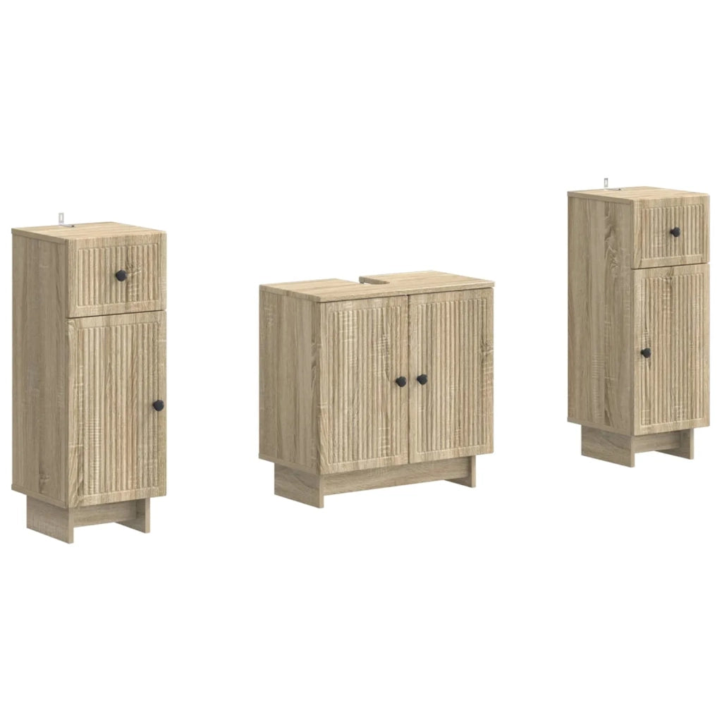 Set di Armadi da Bagno da 2 Pezzi EDE Rovere Sonoma 3417983