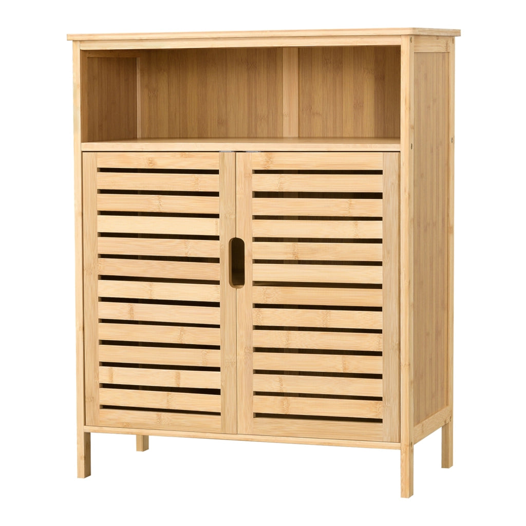 Mobile da Terra Eslöv a 2 Ante (AxLxP) 81 x 66 x 31 cm - Bambù Naturale [en.casa]