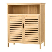 Mobile da Terra Eslöv a 2 Ante (AxLxP) 81 x 66 x 31 cm - Bambù Naturale [en.casa]