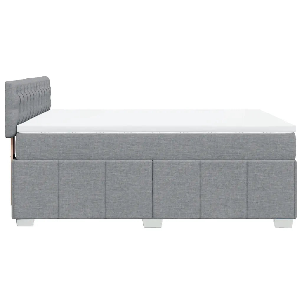 Giroletto a Molle con Materasso Grigio Chiaro 140x200cm Tessuto 3287098