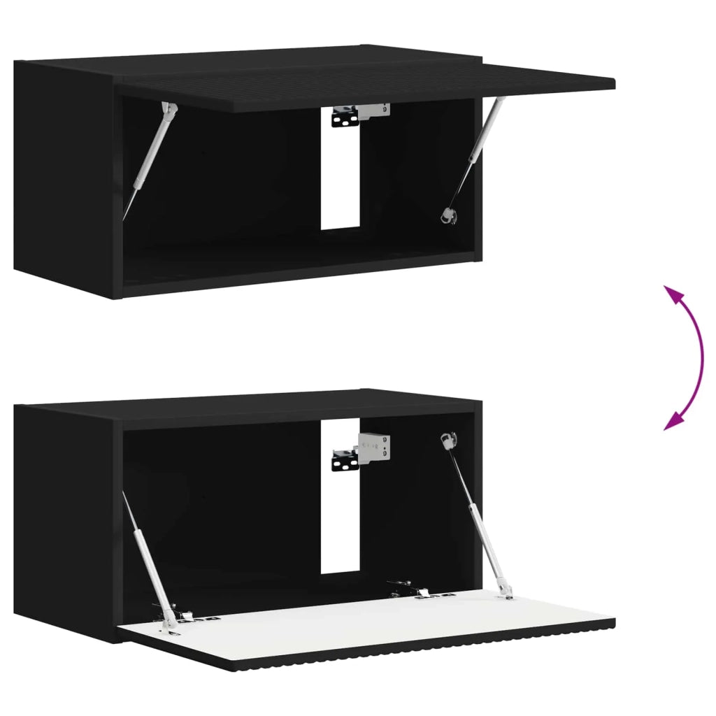 Set mobile TV 6 pcs Nero Legno multistrato 3409106