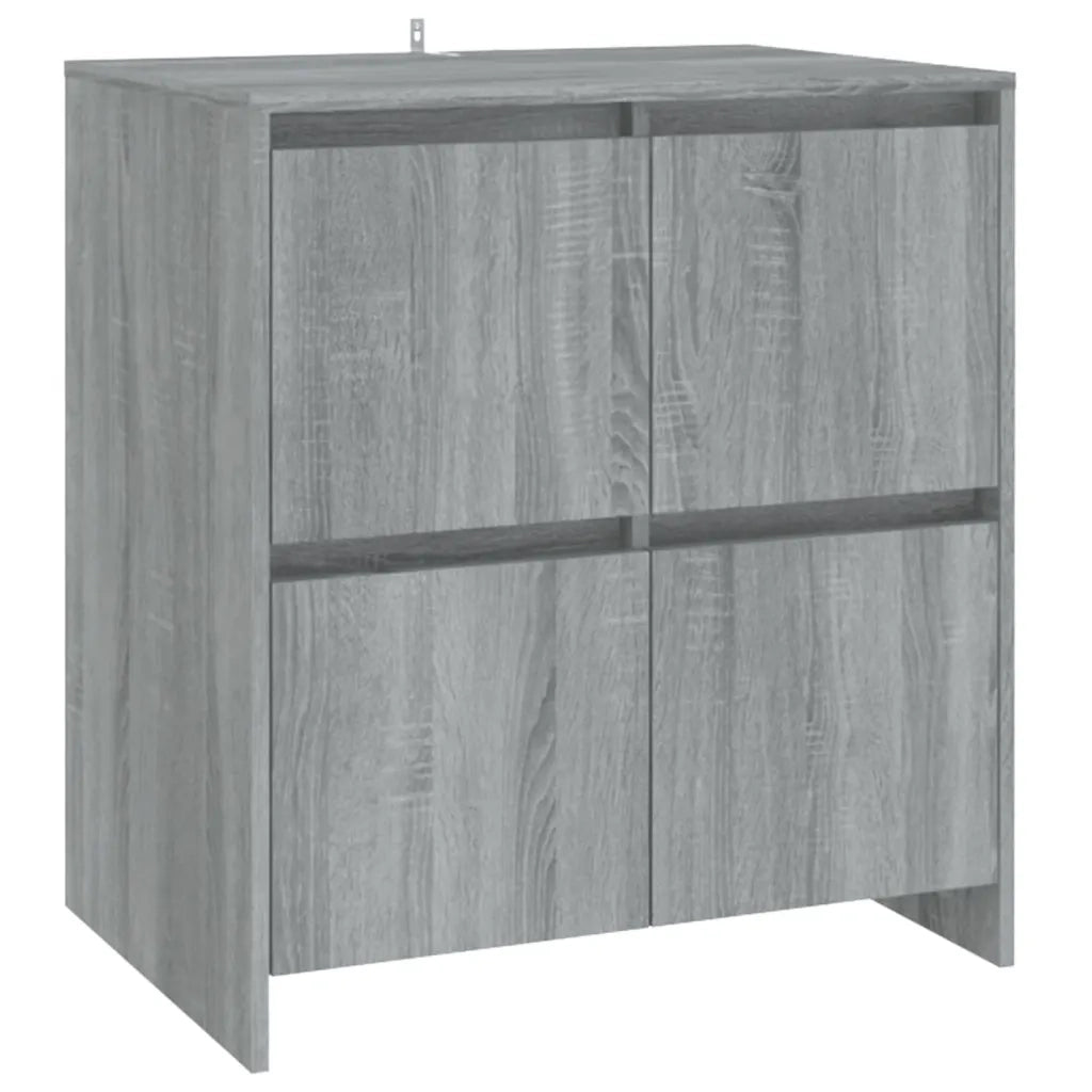 Credenze 2 pz Grigio Sonoma 70x41x75 cm in Legno Multistrato 3098095