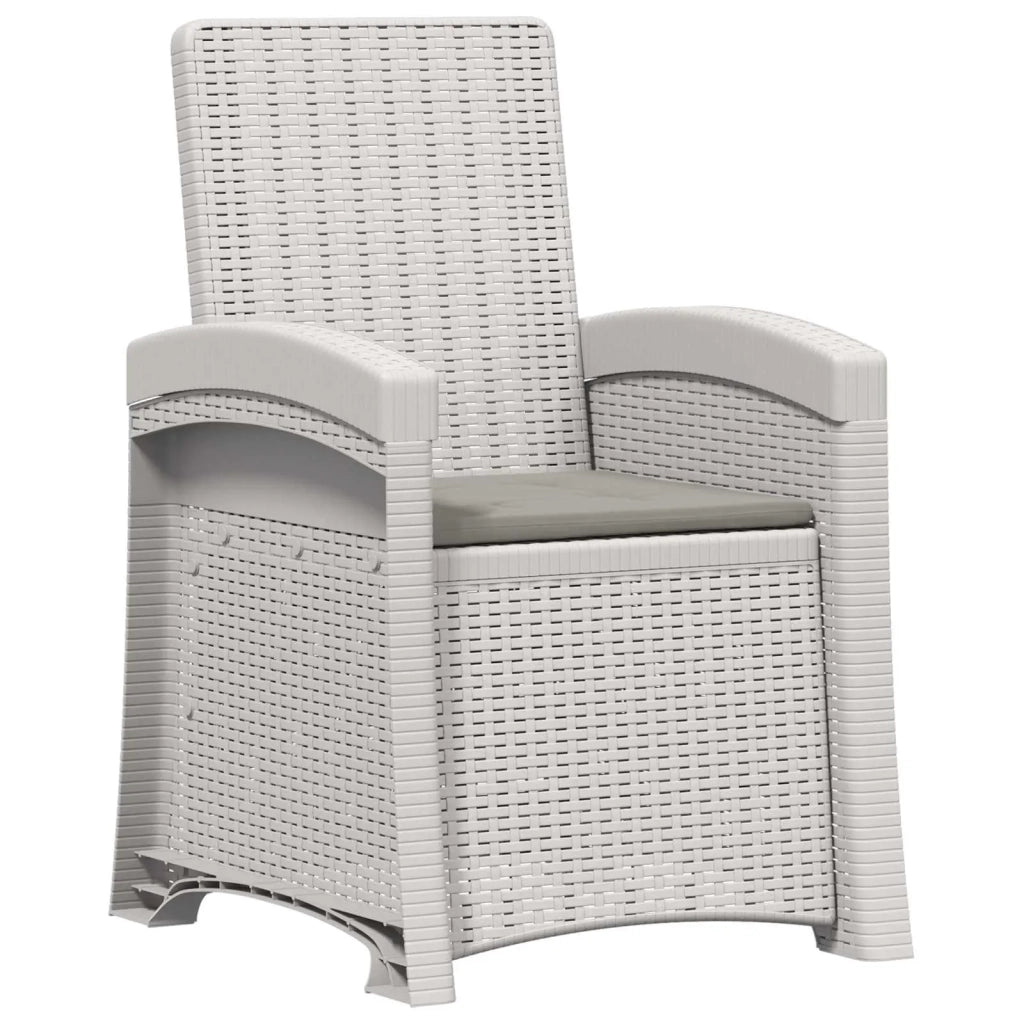 Sedia da giardino reclinabile effetto rattan 2 pcs 8012027