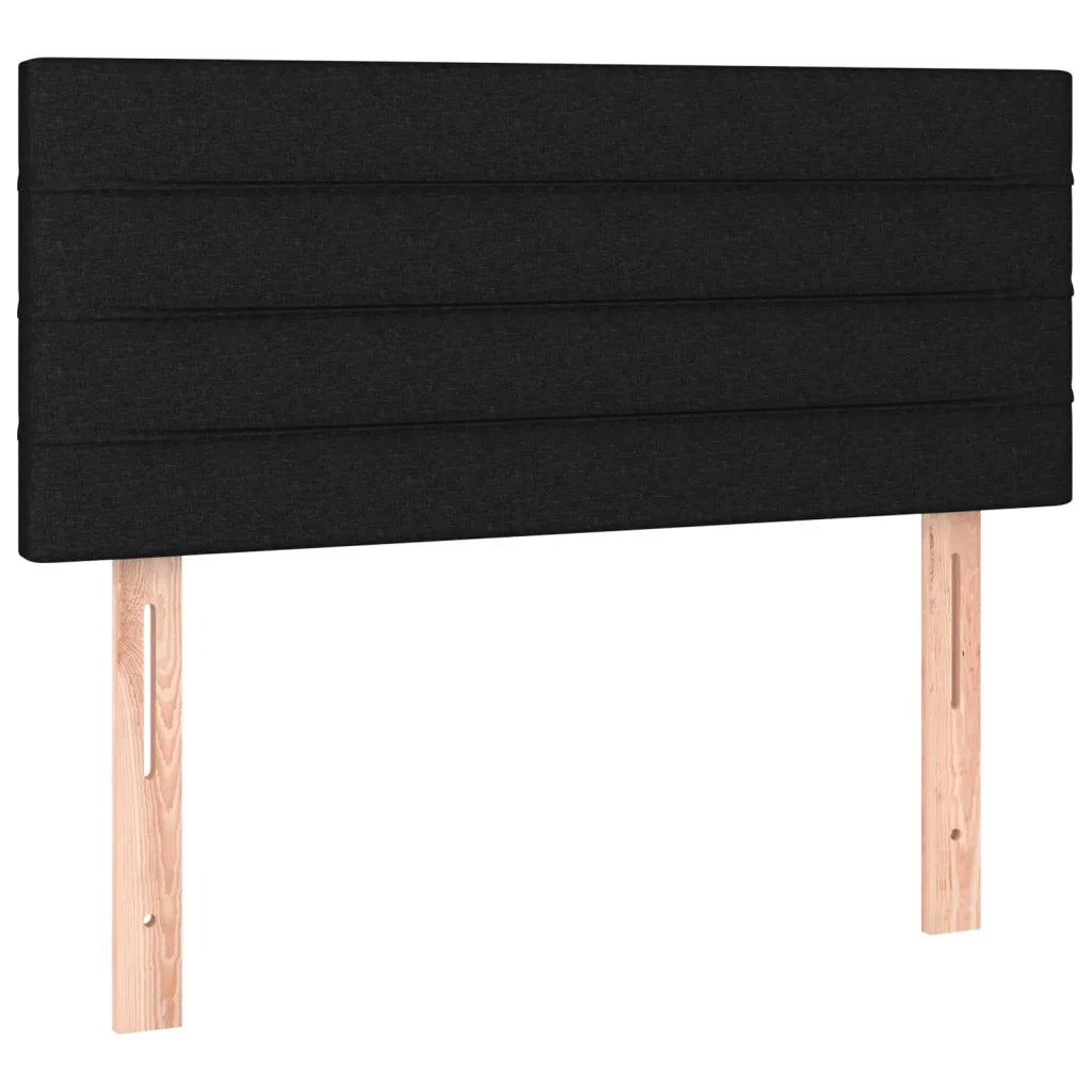 Giroletto a Molle con Materasso-Struttura Letto Nero 80x200 cm inTessuto 106194