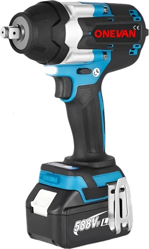 Torque a Spazzolo Senza Fili 1800 Nm - Chiave a Batteria 18V Senza Fili con 2 Batterie 1/2 Pollici con Impatto Accurato - Strumento di Potenza Senza Fili a Batteria 18V