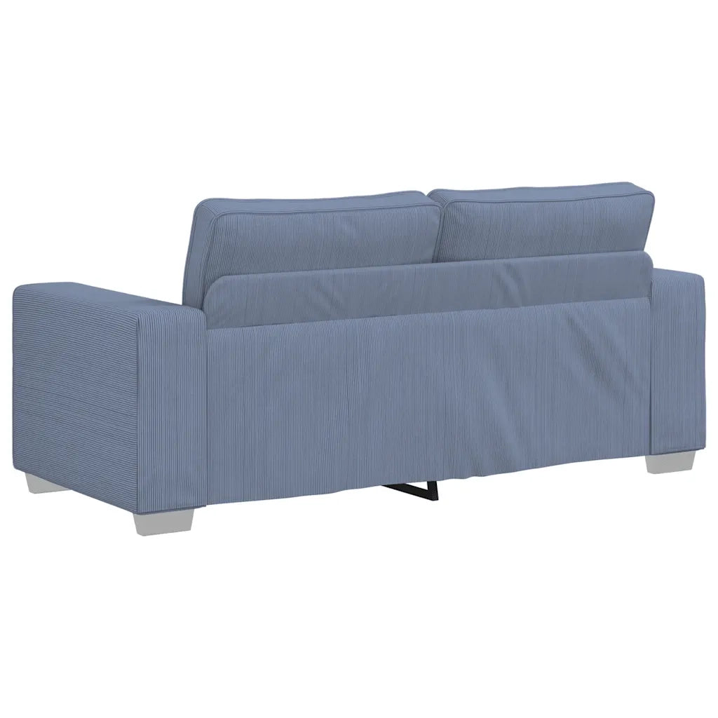 Divano Divanetto-Sofa Blu 140 cm Tessuto di Velluto a Coste