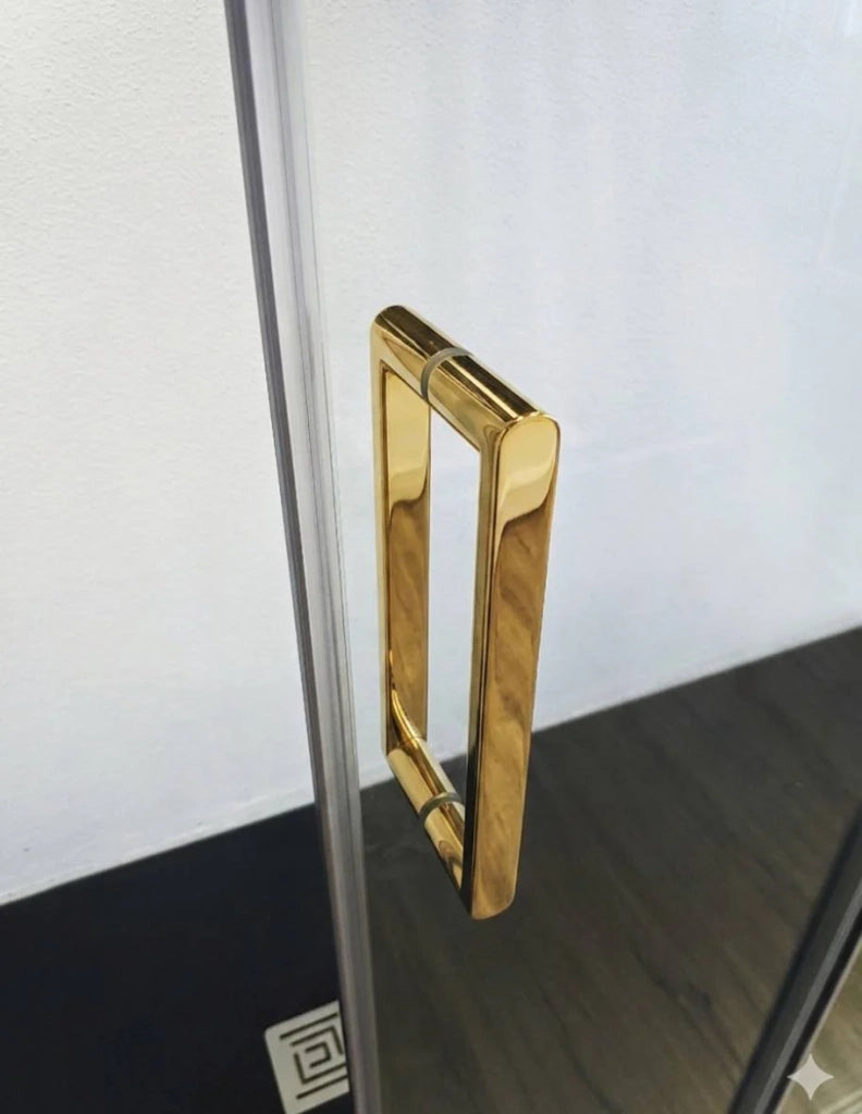Box doccia CIRENE (KENNA) 1+1 con lato fisso laterale 170x75 cm Oro Barra Parallela
