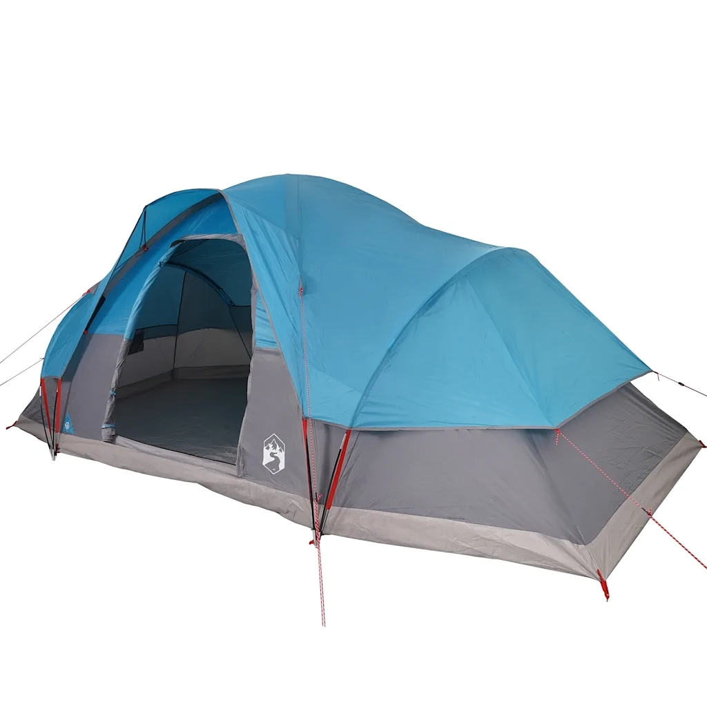 Tenda da Campeggio a Cupola per 9 Persone-Tenda per Escursionismo Blu Impermeabile