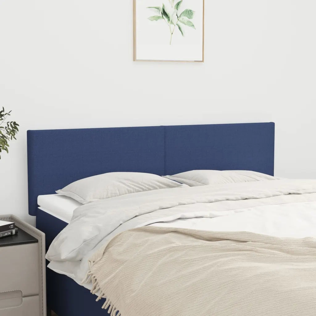 Testiera Blu 144x5x78/88 cm in Tessuto 345790