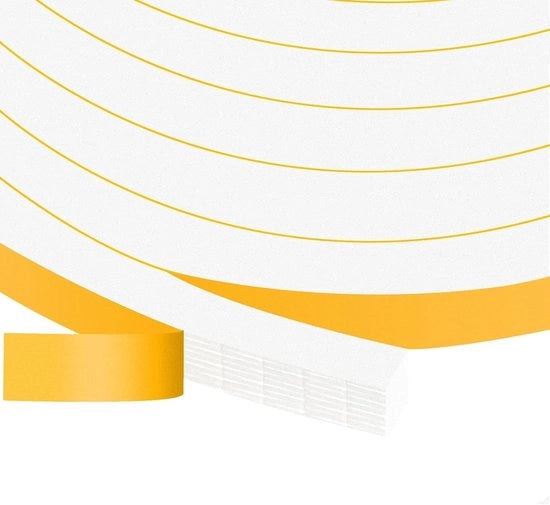 Tape di espansione a foaming alta densità 12mm (B) x 10mm (T), sigillante autoadesivo, sigillante per finestre, sigillante per porte, sigillante per interstizi, sigillante per isolamento acustico e shock resistente