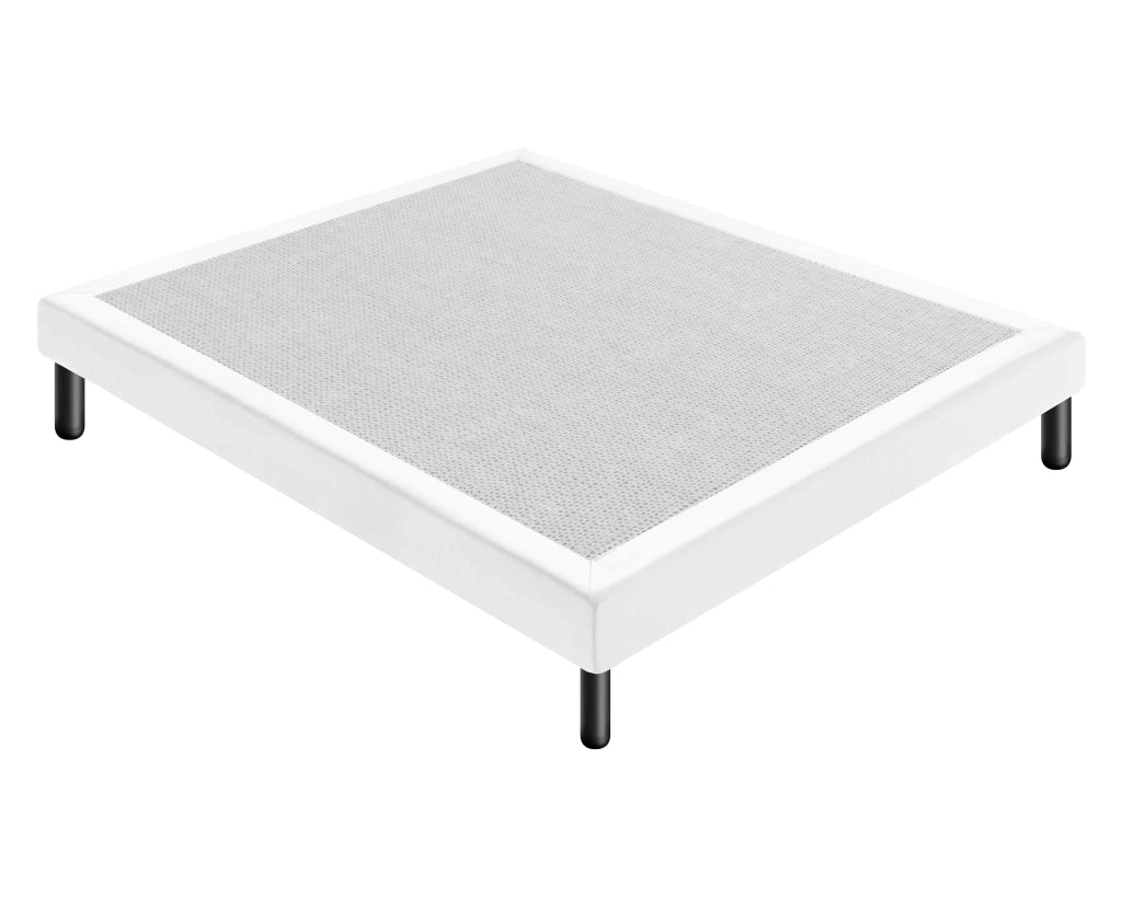 Letto Sommier Singolo 80x190 Bianco Rivestito - Resistente fino a 120 Kg per Persona