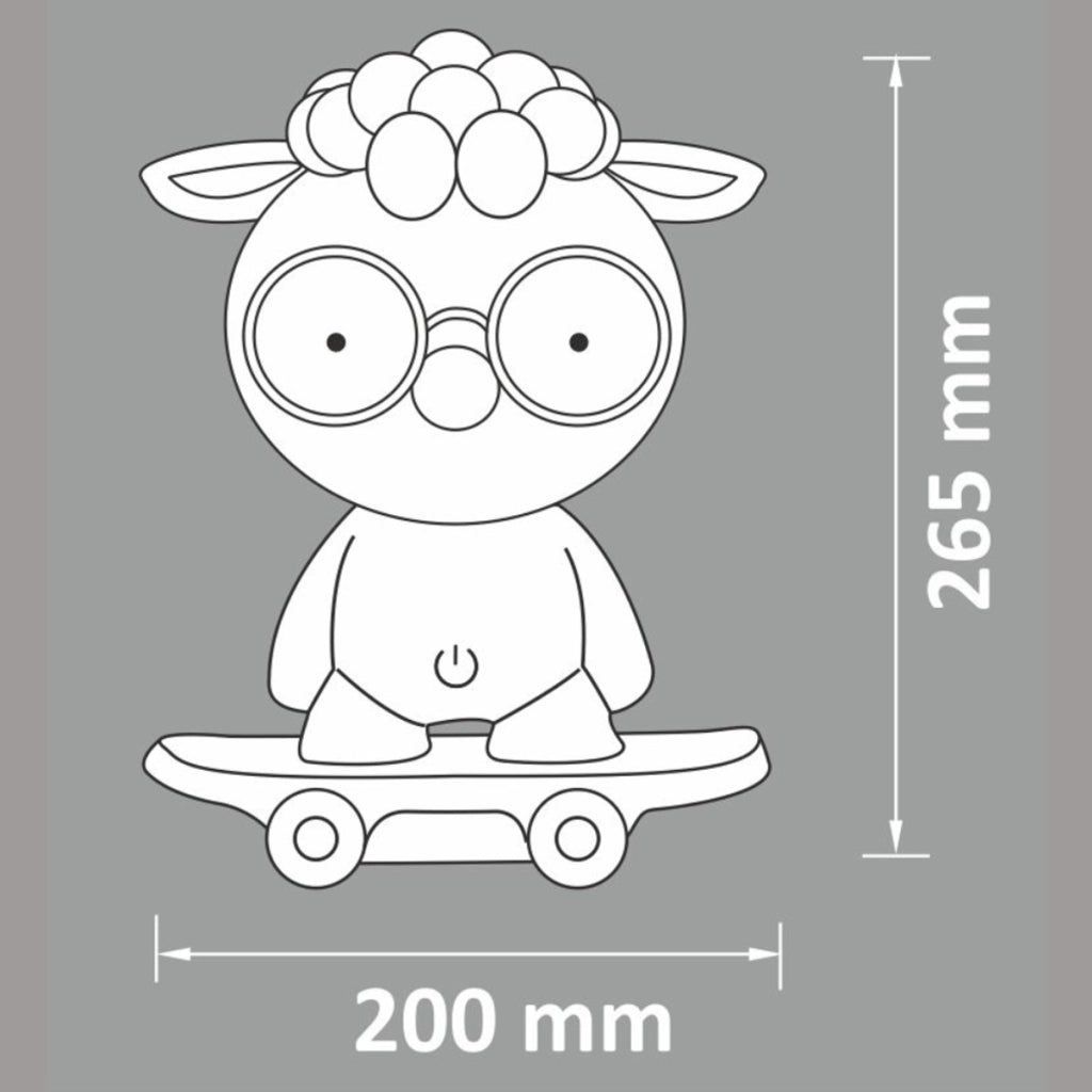 Lampada notte LED 2,5W 70lm grigia Pecora Polux 314802