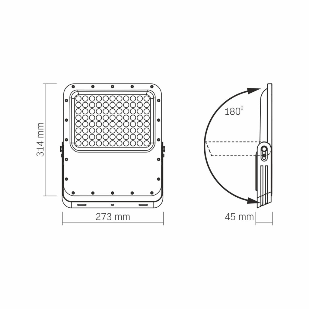 Videx faro solare 40W 3740lm 5000K IP65 telecomando