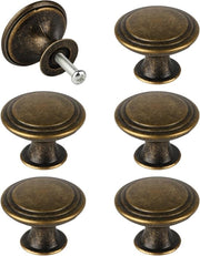 Set di maniglie vintage in bron 30mm - 6 pezzi - maniglie di cassetta - maniglie di cassetta - maniglie di cassetta per cucina - maniglie di commode - maniglie di cassetta