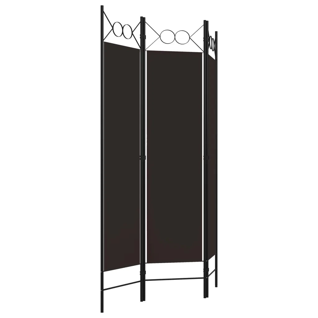 Divisorio Ambienti | Divider per stanze | Paravento a 3 Pannelli Marrone 120x180 cm