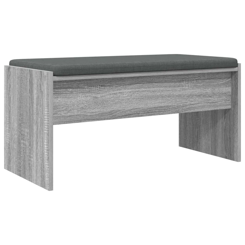 Panca per ingresso con cuscino Grigio Sonoma 83 x 38 x 40 cm 891557