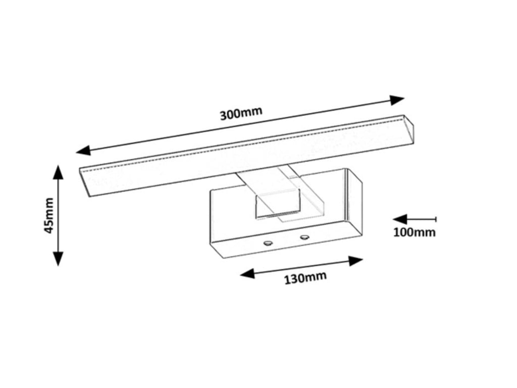 Applique bagno LED 6W Loric nera IP44 Rabalux