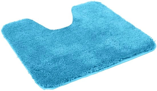 Badmat Turquoise Microvezel 50x55 cm con Foro