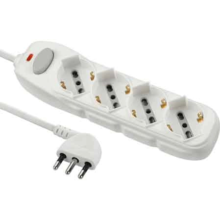 MULTIPRESA CON INTERRUTTORE 4 posti - ELECTRALINE