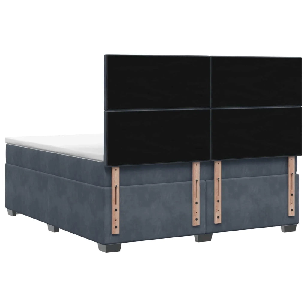Letto box spring con materasso Grigio Scuro 140 x 190 cm 3453633
