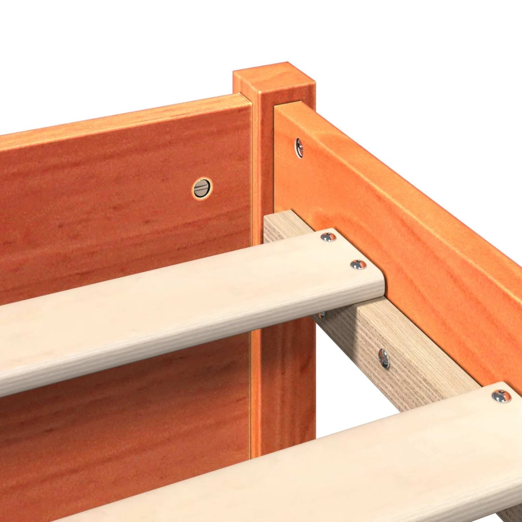 Struttura del letto con testiera contenitore Marrone Cera 3422705