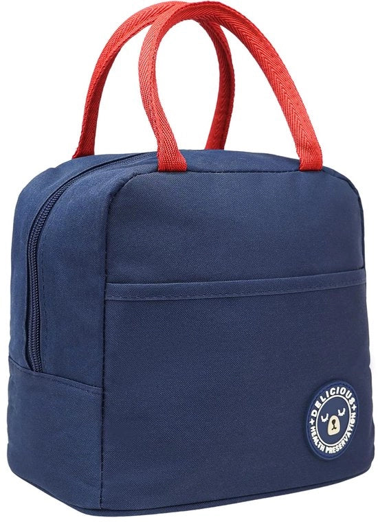 7L Koeltas, Tas da Pranzo, Borsa Termica con Rivestimento di Pellicola, Tas Isolato per Pranzo, Impermeabile, Leggero, Facile da Pulire, Borsa da Pranzo Portatile, Borsa per Lavoro, Viaggio, Ufficio, Pic-Nic (Blu)