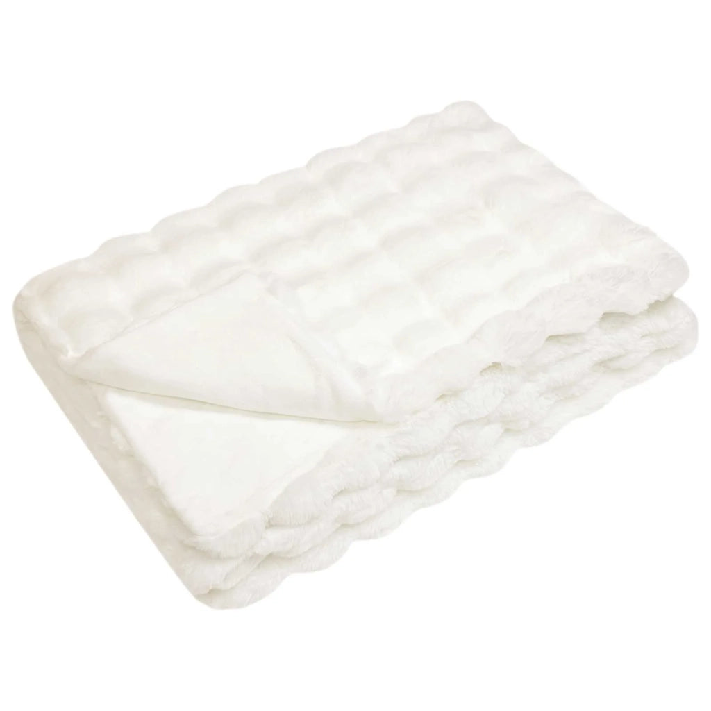 Coperta antiscivolo in sintetica di coniglio Olite 4 pcs Bianco 42021847