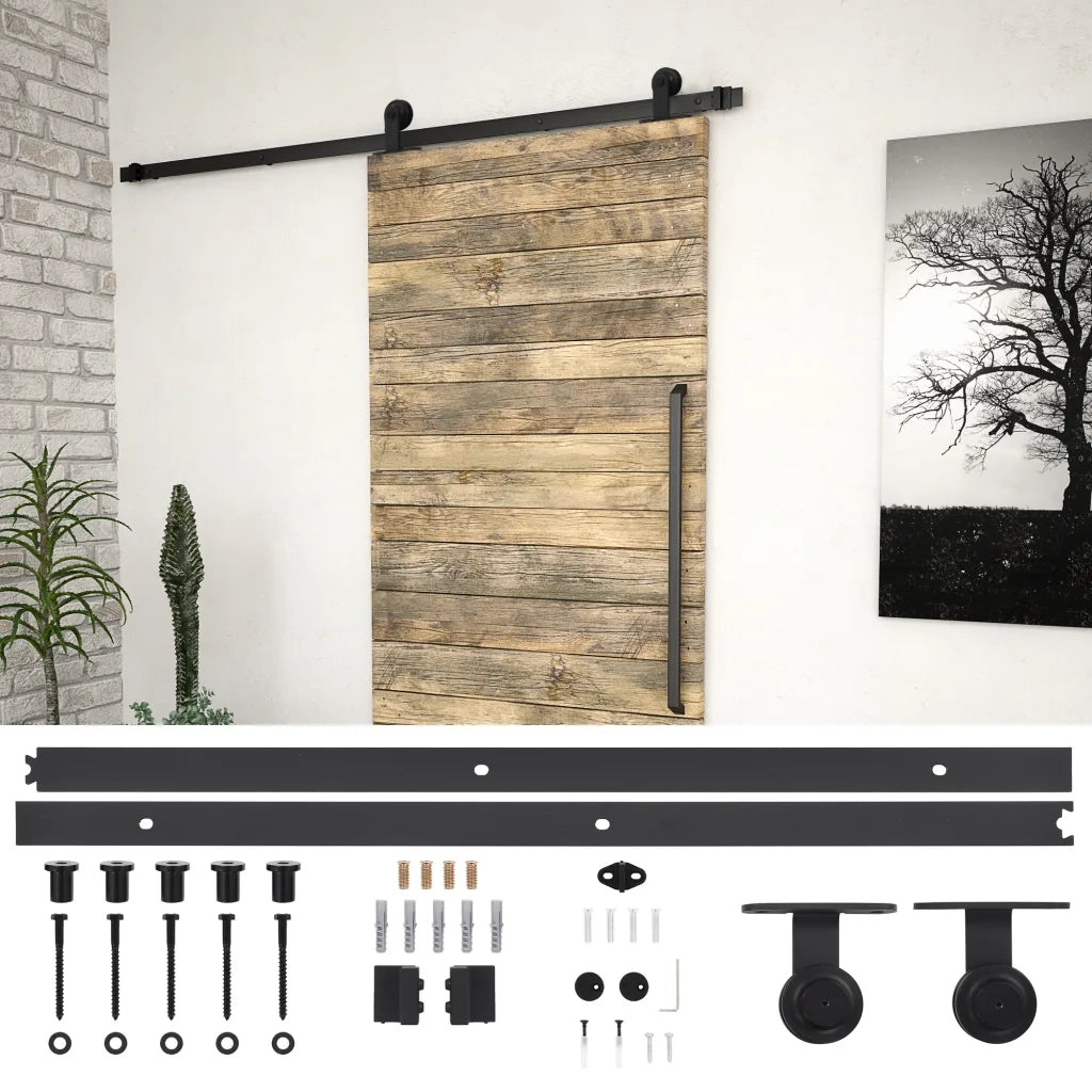 Kit di Binari per Porte Scorrevoli SKIEN 183 cm Acciaio Nero CFW5967515